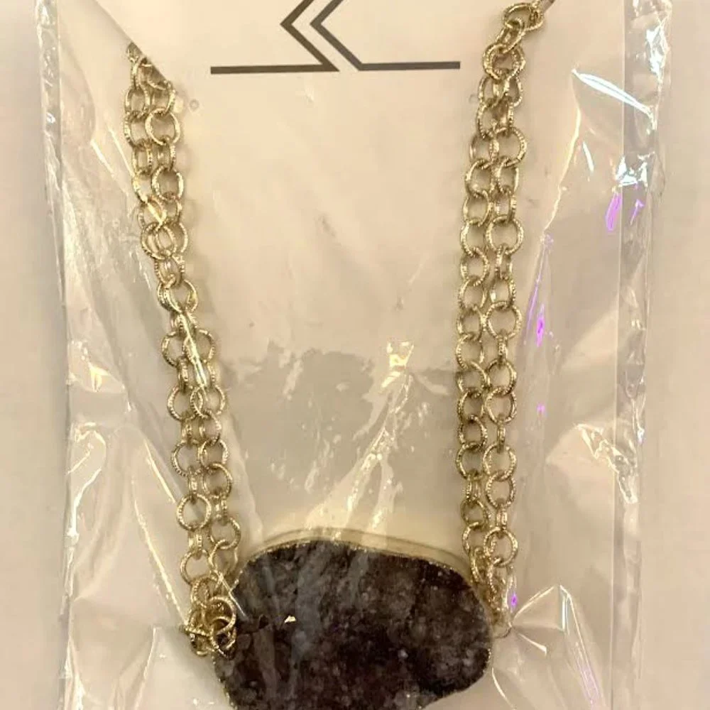 NEW Marrin Costello Purple Amethyst Druzy Pendant on 18" Chain - one-of-a-kind! - Picture 3 of 4
